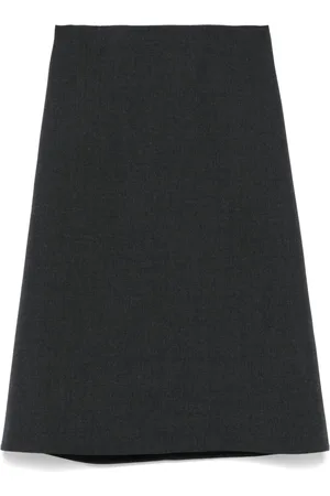 Jil Sander Falda midi con diseño acampanado