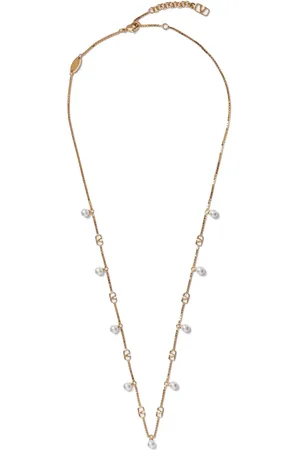 VALENTINO GARAVANI Collar con perlas y motivo VLogo Signature
