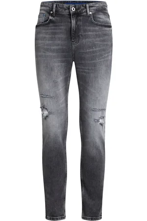 Karl Lagerfeld Jeans rectos con efecto envejecido y parche del logo