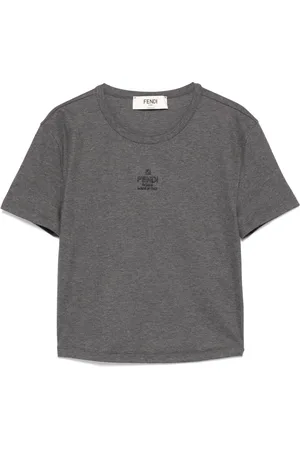 Fendi Playera de canalé fino