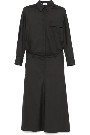 Brunello Cucinelli Vestido largo con paneles