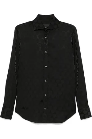 John Richmond Camisa con motivo en jacquard