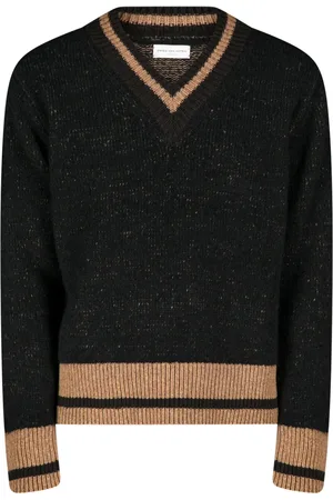 DRIES VAN NOTEN Suéter con cuello en V y motivo de rayas
