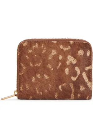 Mansur Gavriel Cartera con estampado de leopardo y cierre