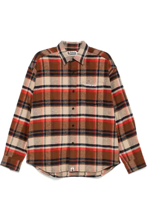 A Bathing Ape Camisa con motivo de cuadros