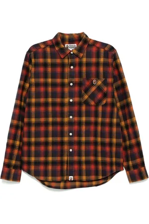 A Bathing Ape Camisa con motivo de cuadros