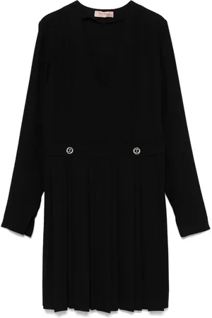 Twin-Set Vestido corto con diseño plisado