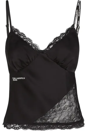 Karl Lagerfeld Top con logo bordado