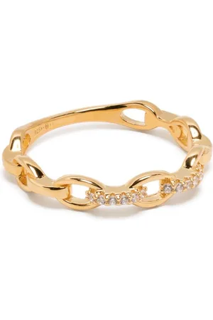ESHVI Anillo con eslabones dorados