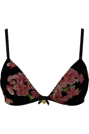 Twin-Set Brasier estilo triángulo de terciopelo