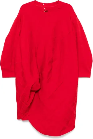 Comme des Garçons Vestido midi con cuadros estampados