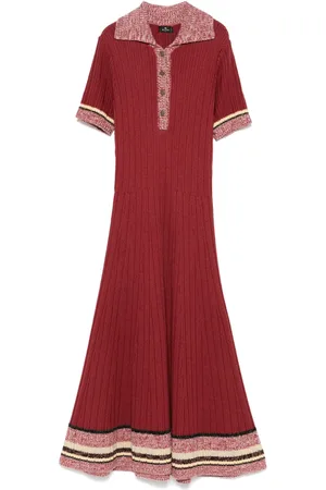 Etro Vestido midi con diseño tejido de canalé