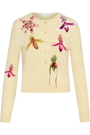 Oscar de la Renta Cárdigan con estampado de orquídeas