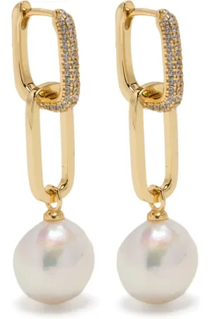 ESHVI Aretes con cristales y perla