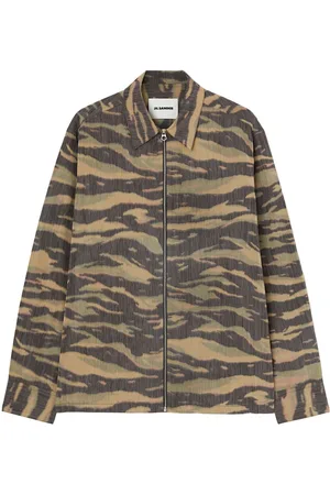 Jil Sander Sobrecamisa estampada con cierre