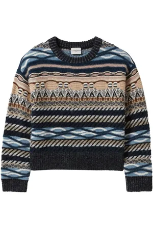 Claudie Pierlot Suéter tejido en intarsia con cuello redondo