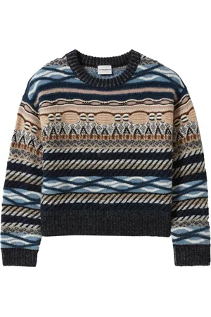 Claudie Pierlot Suéter tejido en intarsia con cuello redondo