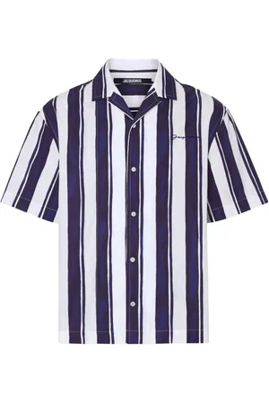 Jacquemus Camisa con rayas estampadas y logo bordado