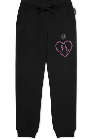Philipp Plein Pants con pretina elástica y parche del logo