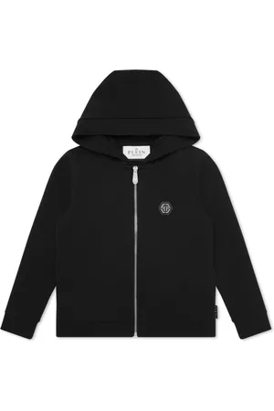 Philipp Plein Hoodie con parche del logo y cierre