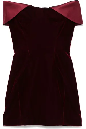 MUGLER Vestido corto con cuello alto