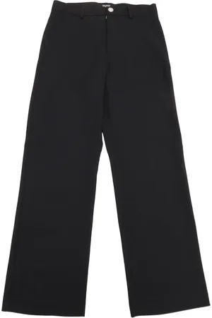 Balmain Pantalones rectos con parche del logo