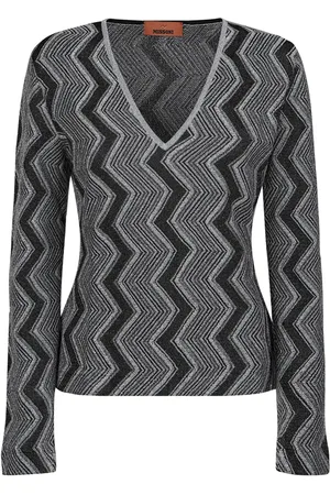 Missoni Suéter metalizado con motivo en zigzag