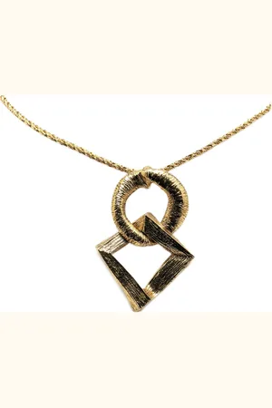 Saint Laurent Collar 20th Century Gold Plated Rhombus Chain