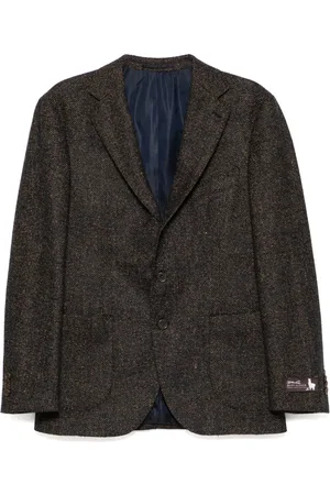 MAN ON THE BOON. Blazer con botones y motivo de espiga