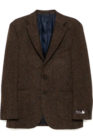 MAN ON THE BOON. Blazer con botones y motivo de espiga