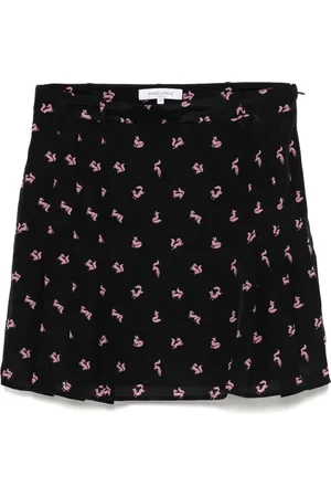Maison Kitsuné Falda corta con diseño plisado