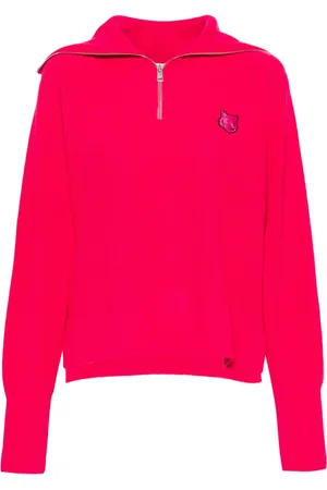Maison Kitsuné Suéter de canalé con parche Bold Fox Head