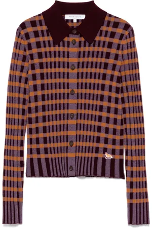 Maison Kitsuné Camisa tejida a cuadros
