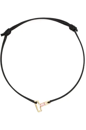 Aliita Pulsera Letra T en oro amarillo de 9K con turmalina