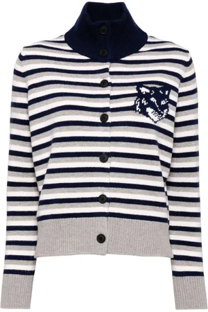 Maison Kitsuné Cárdigan con motivo Fox Head en intarsia