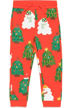 Stella McCartney Pants con motivo de árbol de navidad