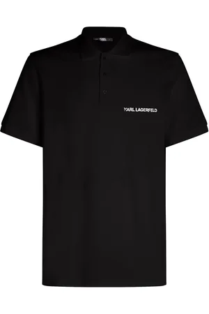 Karl Lagerfeld Playera tipo polo con logo estampado