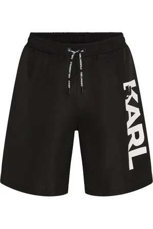 Karl Lagerfeld Shorts de playa con logo estampado