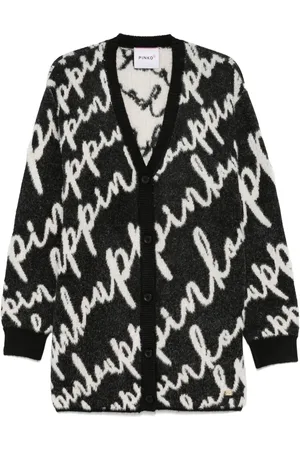 Pinko Cárdigan con logo en intarsia
