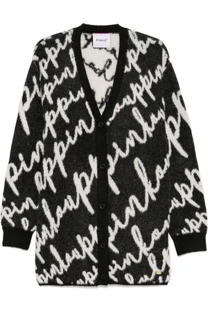 Pinko Cárdigan con logo en intarsia