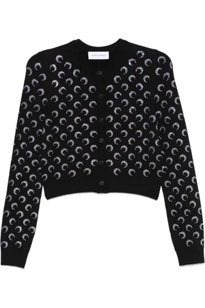 Marine Serre Cárdigan Moon con strass