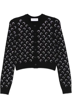 Marine Serre Cárdigan Moon con strass