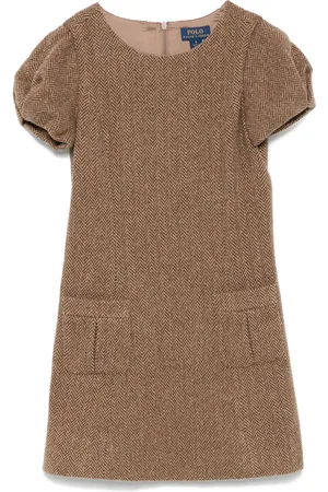 Ralph Lauren Vestido de tweed con motivo pied de poule