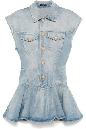 Balmain Vestido corto de mezclilla