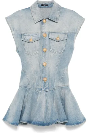 Balmain Vestido corto de mezclilla