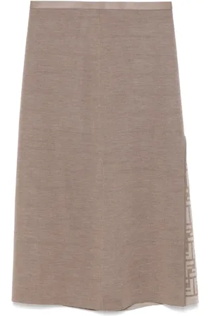 Fendi Falda midi con diseño acampanado