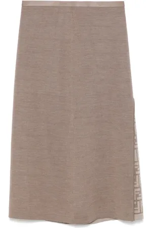 Fendi Falda midi con diseño acampanado