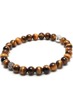 Nialaya Pulsera con ojo de tigre y diamante