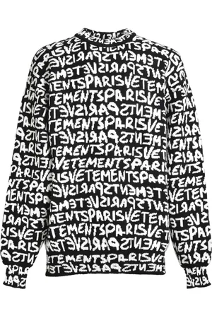 Vetements Suéter con logo en intarsia