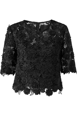 Carolina Herrera Top con detalle de encaje floral